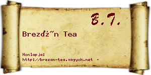 Brezán Tea névjegykártya